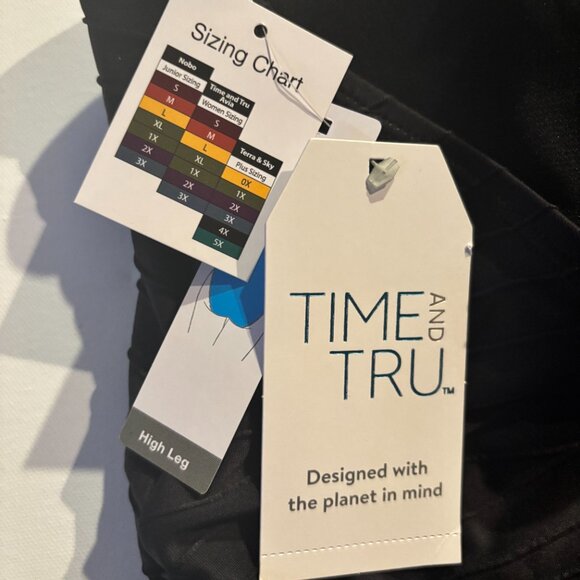 Time and Tru NWT black halter one piece bathing suit (Size L) - Picture 5 of 6